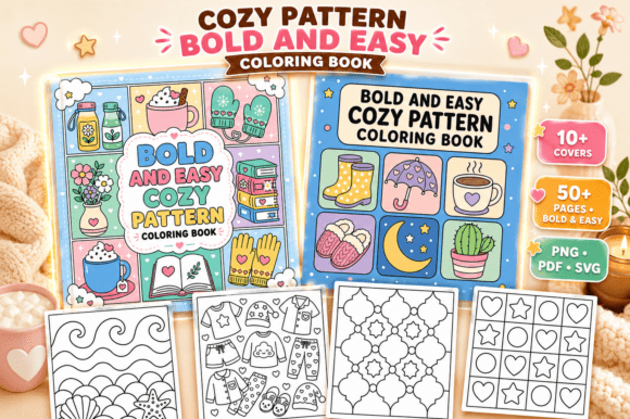 Download Bold Easy Pattern Coloring Book Pages - Pattern Collection