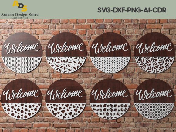 Download Door Sign with Patterns / Door Hangers - Pattern Collection
