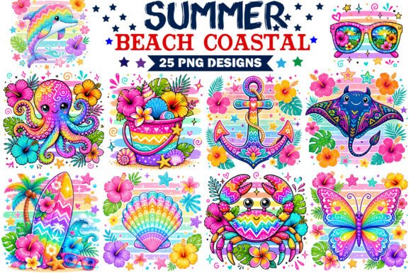 Download Summer Beach Coastal PNG Bundle - Png bundle Collection