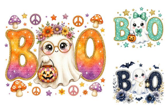 Download Cute Boo Ghost Sublimation PNG Bundle - Png bundle Collection