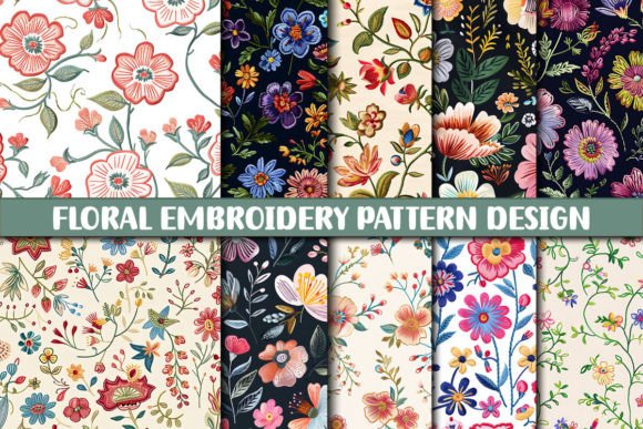 Download Floral Embroidery Pattern Design - Pattern Collection