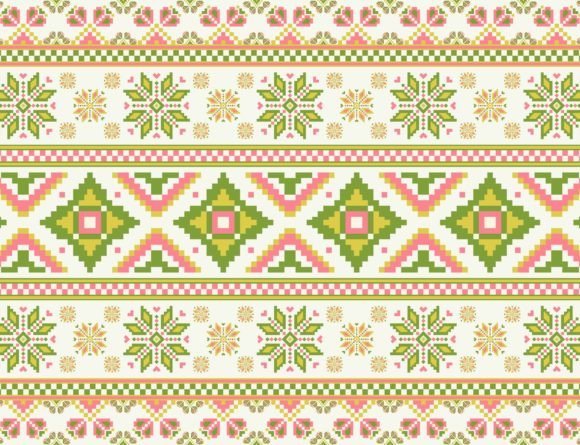 Download Ethnic Floral Embroidery Pattern - Pattern Collection