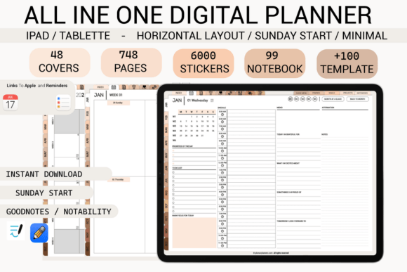Download Girl ADHD Digital Planner-Minimal Layout - Premium Resources