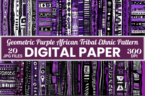 Download Purple African Tribal Ethnic Pattern - Pattern Collection