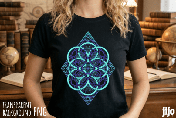 Download Mandala Geometric Blue Pattern PNG - Pattern Collection