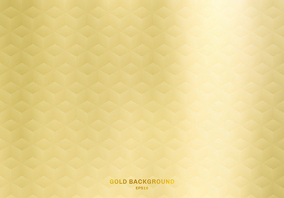Download 3D Cubes Pattern Gold Luxury Background - Pattern Collection