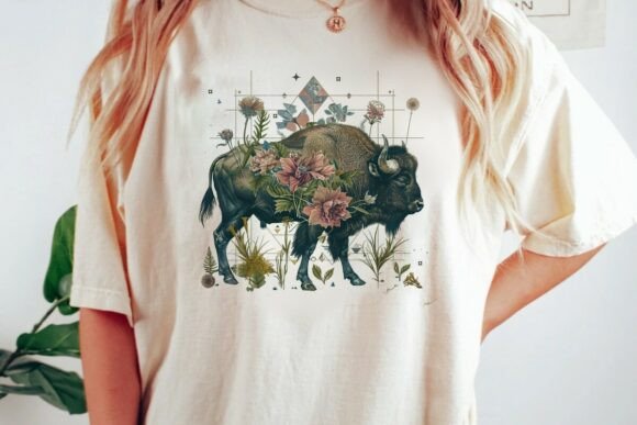Download Floral Bison Geometric Design Png - Geometric design Collection