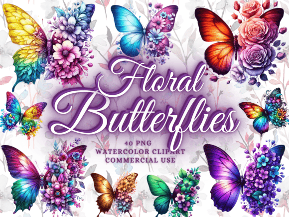 Download Floral Butterfly Png Bundle Butterflies - Png bundle Collection