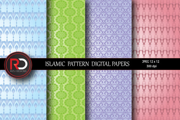Download Arabesque Pattern Digital Paper - Pattern Collection