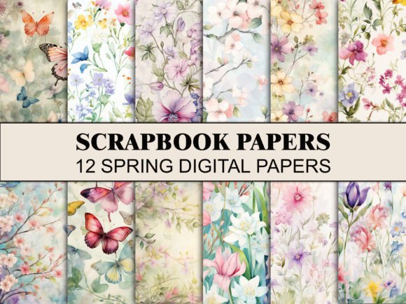 Download Spring Flowers Scrapbook Paper Pattern - Pattern Collection