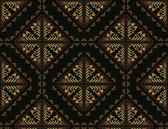 Download Geometric Floral Embroidery Pattern - Pattern Collection